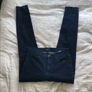 High rise dark denim